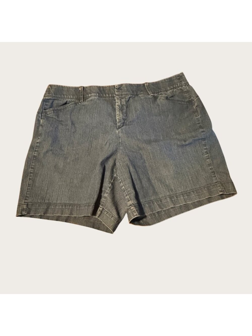 Intro By Jonathan Ross Womens Stretch Denim Shorts Size 18W Comfort Waist